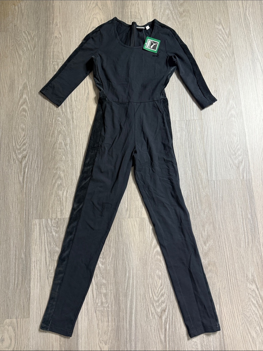 Puma Black Long-Sleeve Slim Jumpsuit